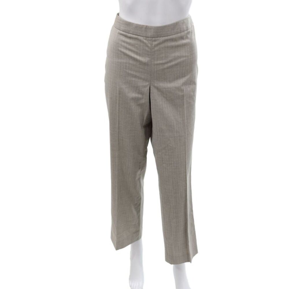 Etcetera Women Dress Pants Striped Beige Zip Inseam 27 Size 6
